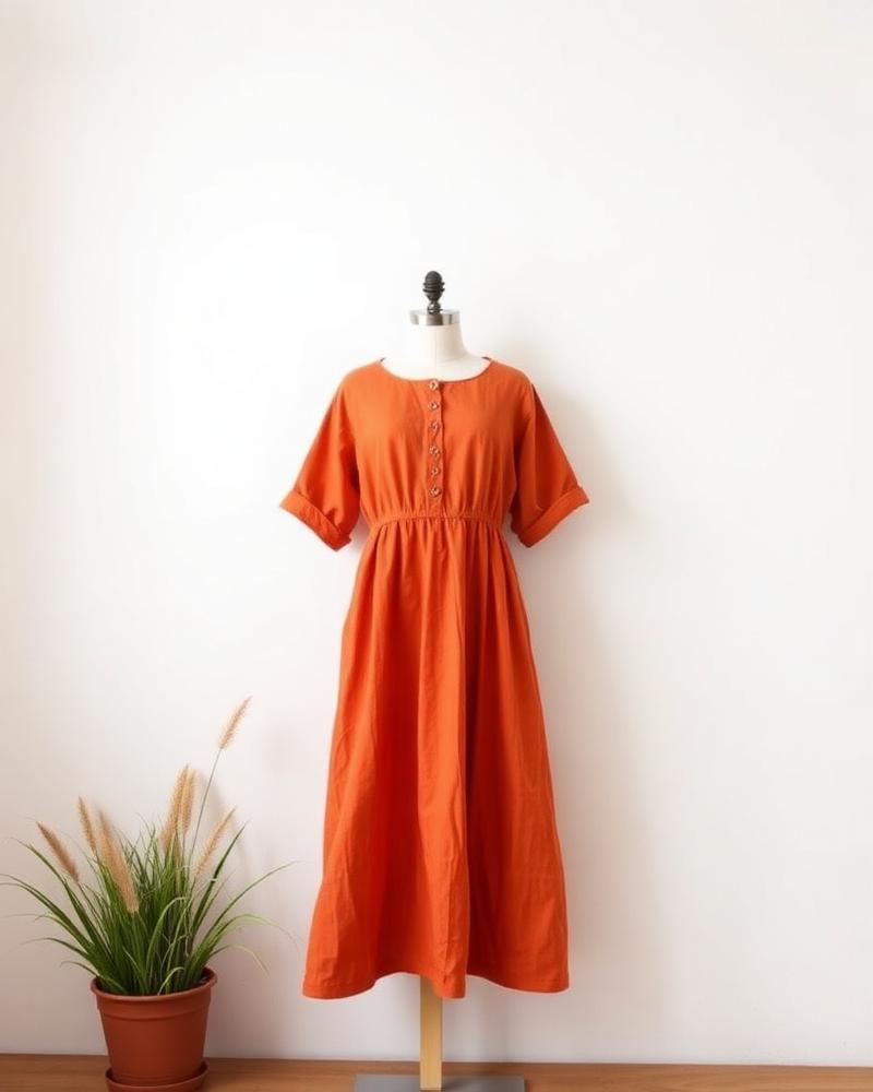 Terracotta Wrap Dress